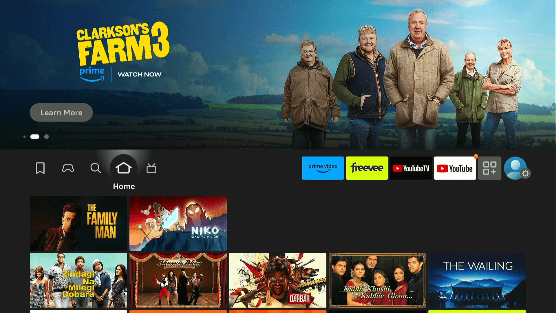 Firestick home screen