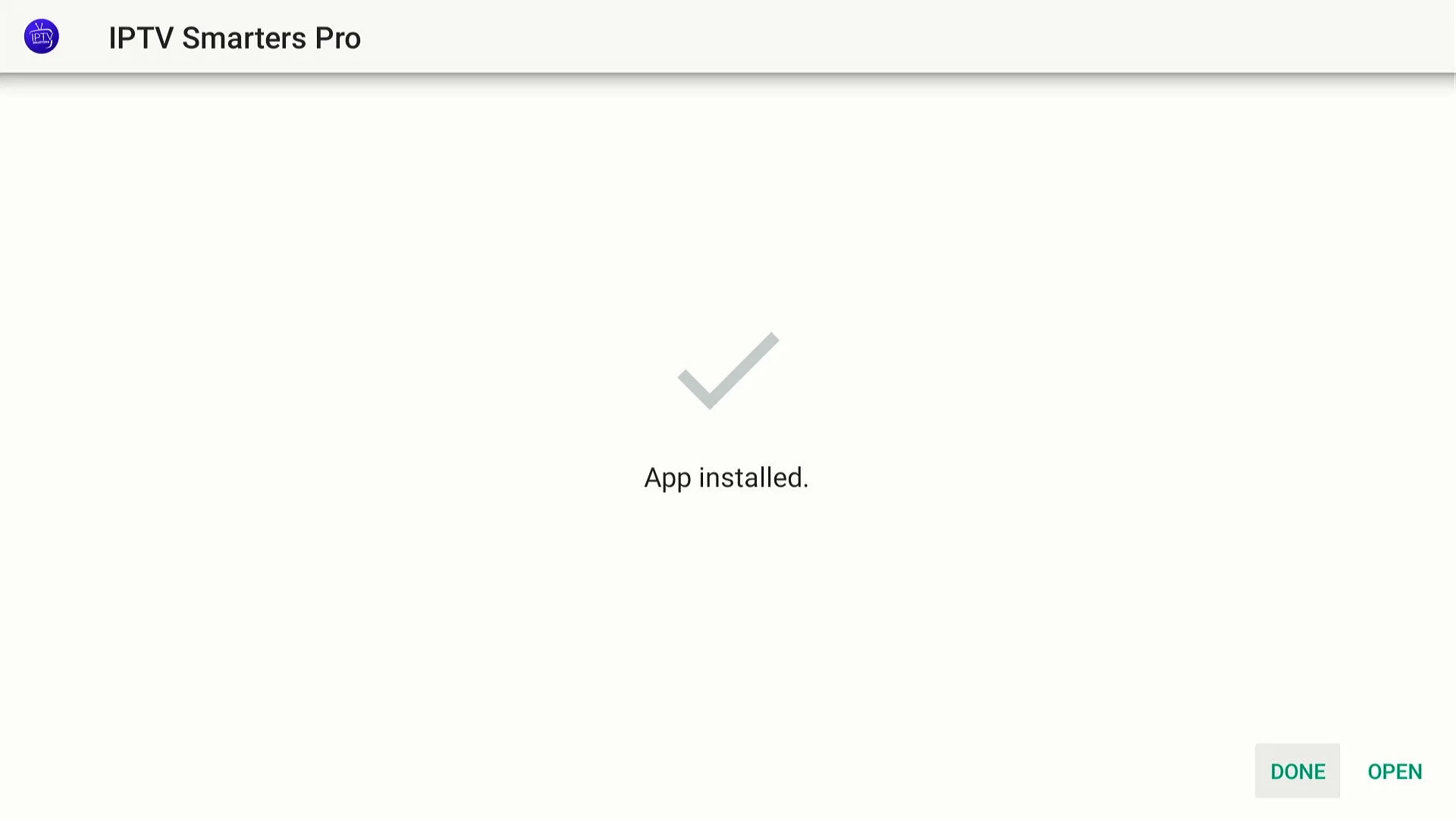 App installed confirmation