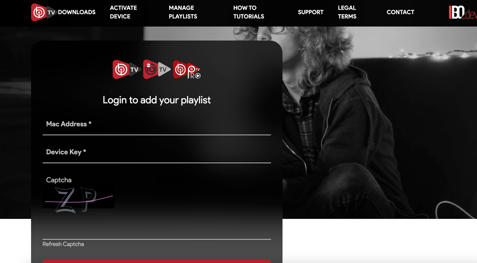 IBO Player Management Portal Login
